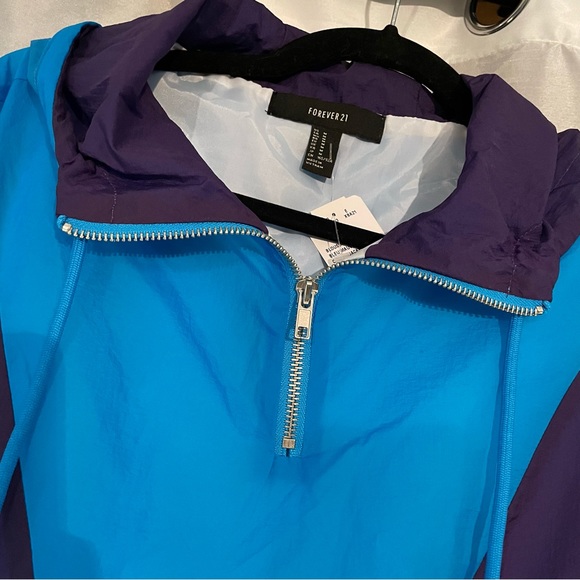Forever21 colourblock half zip windbreaker - Picture 3 of 6